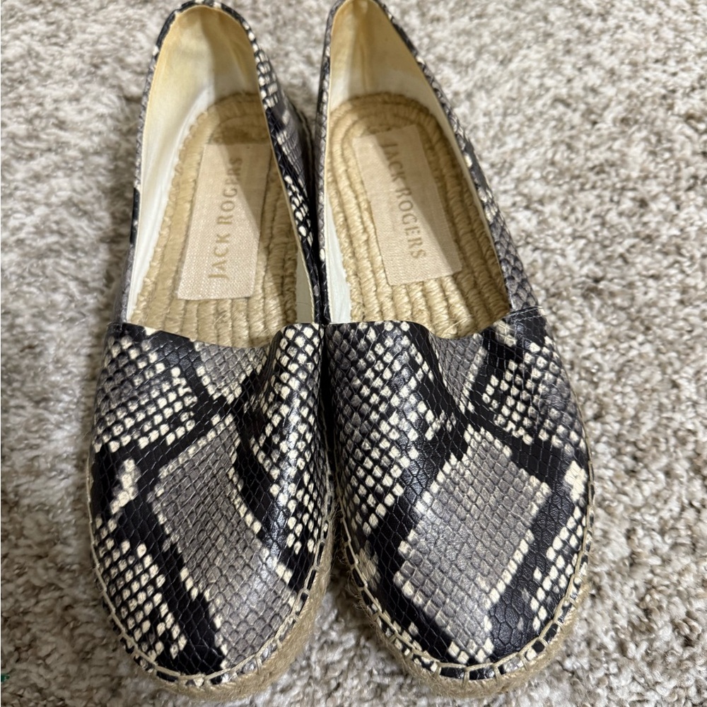Jack Rogers Snakeskin Pattern Espadrilles